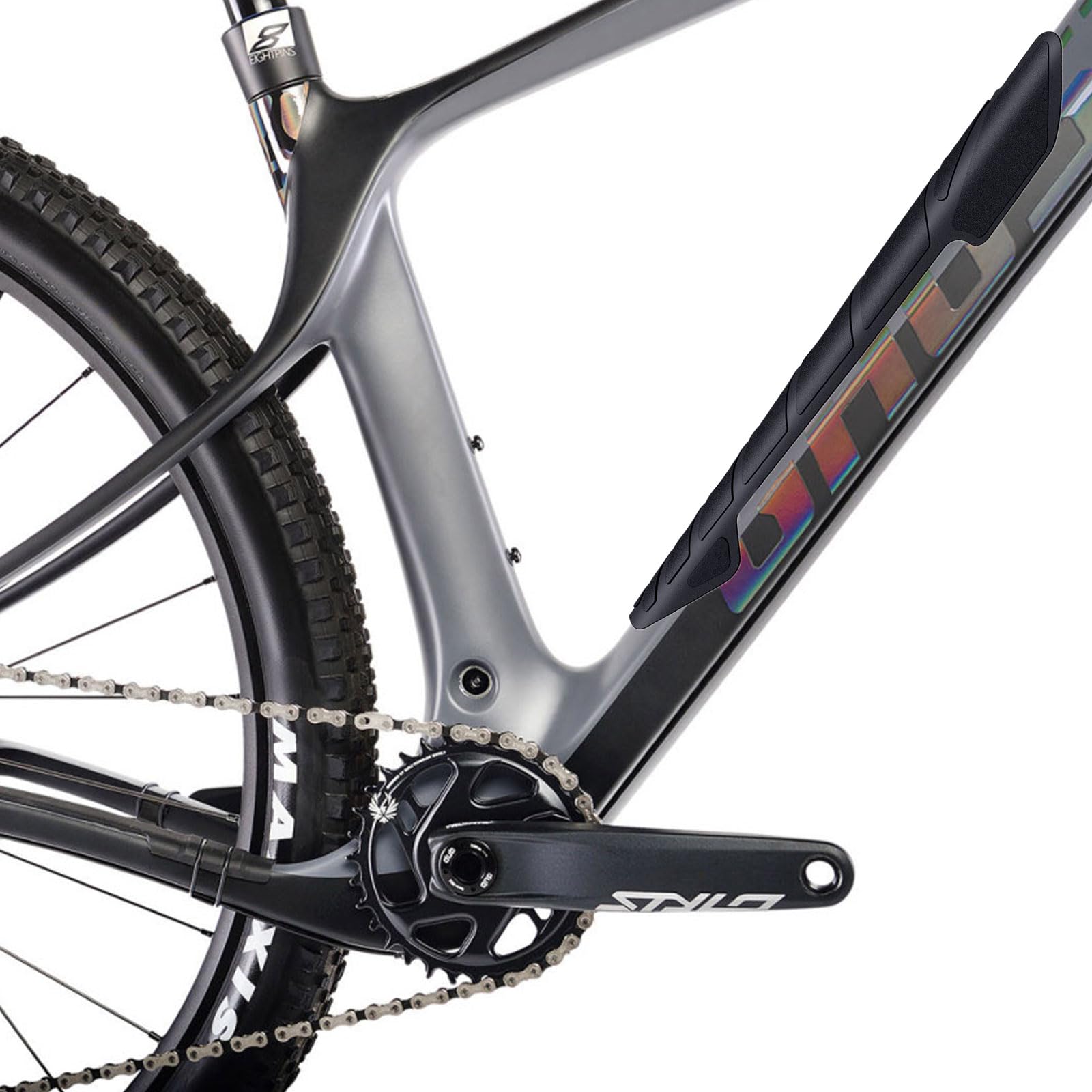 2 sztuki osłony łańcucha rowerowego MTB | Uniwersalna osłona podpór łańcucha, silikonowa osłona ramy ramy łańcucha, bezpieczna ochrona przed zadrapaniami