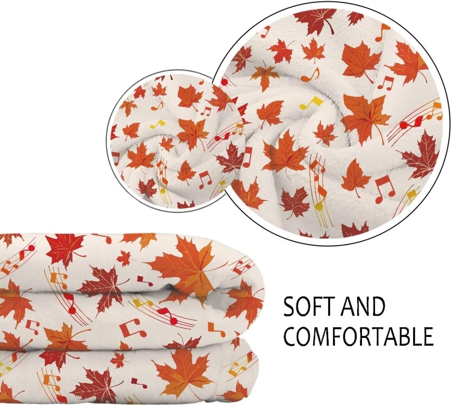 AFPANQZ Maple Fall Blankets All Season Ultra-Soft Soft and Luxurious Coral Velvet Air-Conditioning Blanket for Kids Children