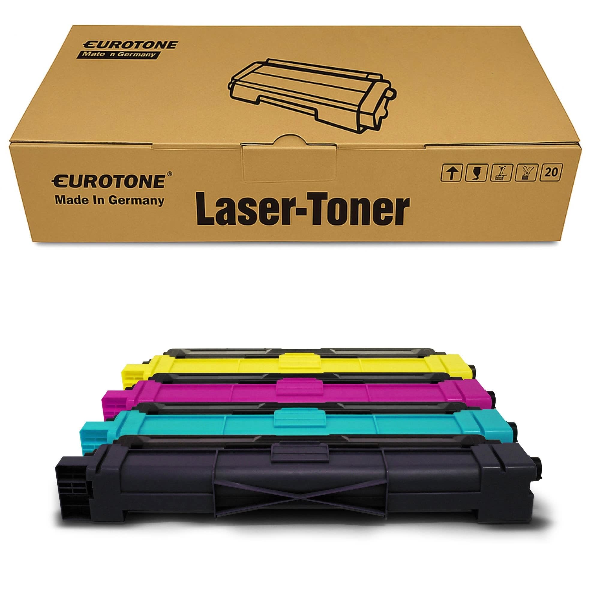 Eurotone Toner 4X kompatybilny z Brother DCP9015 DCP9020 zastępuje TN-241/245 czarny niebieski czerwony żółty o 25% większej wydajności