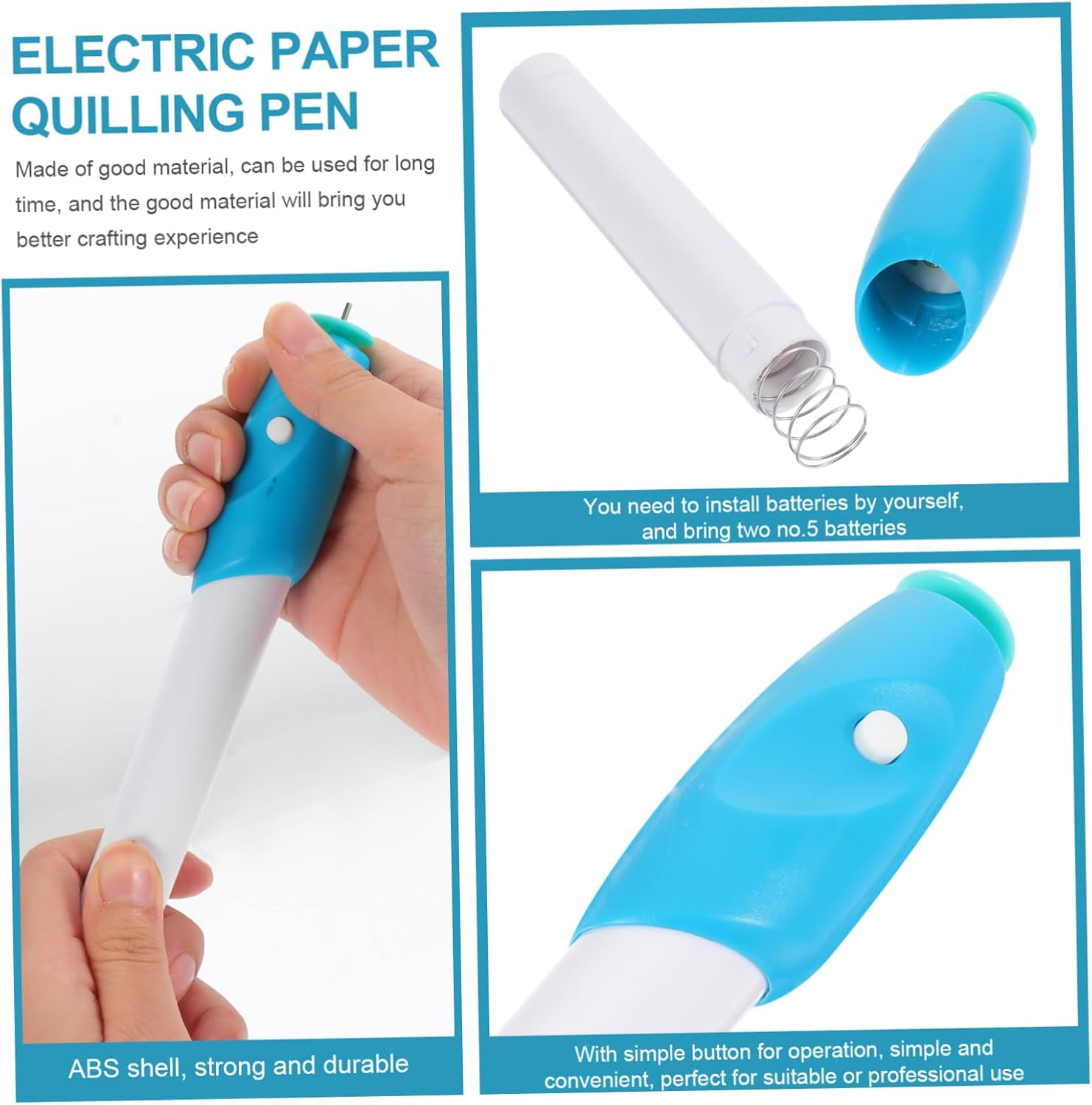 -Powered Quilling Paper Curling Tool Electric Quilling Round Edges Safe for DIY Decorations