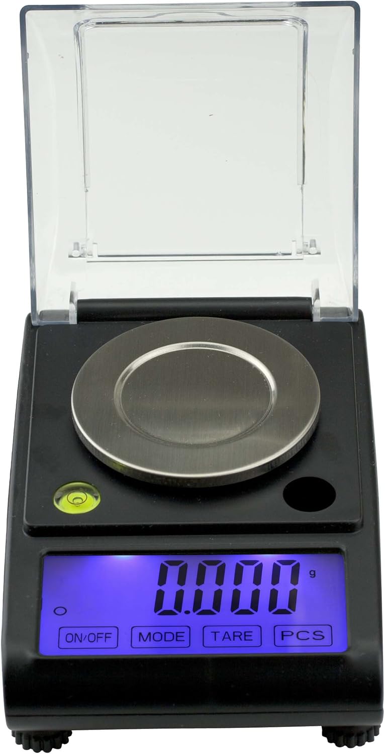 American Weigh Scales ZEO-50 Black Milligram Scale - 50g Capacity x 0.001g Precision, Pocket Size, Digital Jewelry and Powder Weighing Tool