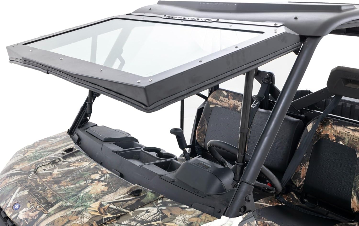 Rough Country Electric Tilt Windshield for Polaris Ranger XP 900/XP 1000 - Metal Frame, Scratch-Resistant, Impact-Resistant Glass, All-Weather Seal