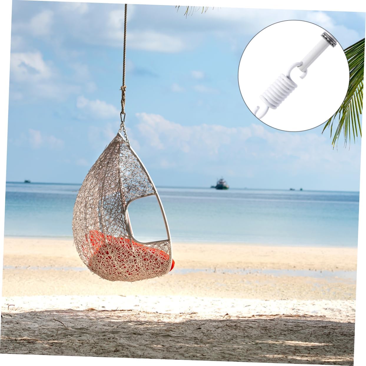 Cabilock 1 Set Hammock Hanging Kit Heavy Duty Swing Hooks Heavy Duty Bag Spring Coil for Swing Chair Porch Yoga Outdoor Gym Coffee