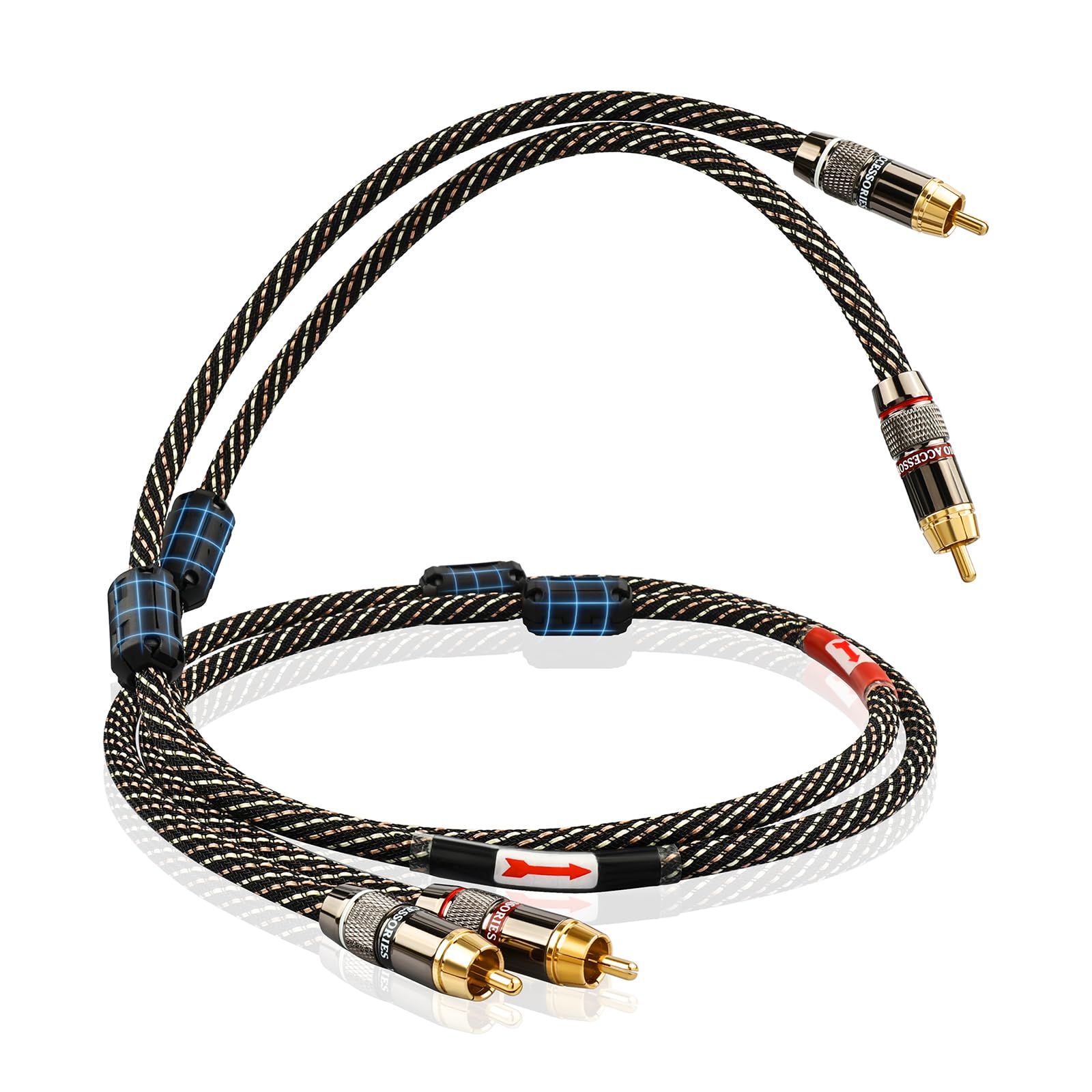 Amazon.com: YYTCG Audiophile HiFi 1.64ft Audio RCA Cables - 2RCA
