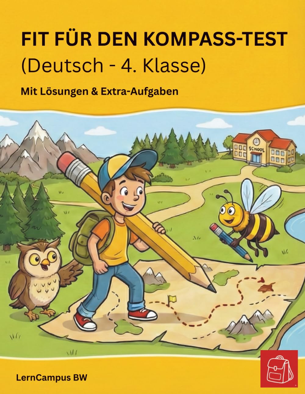 Fit für den Kompass-Test Deutsch (Klasse 4, Baden-Württemberg): Das große Übungsheft für Deutsch in der Grundschule. Gezielte Vorbereitung auf die ... Grammatik-Training & Schreib-Challenge.