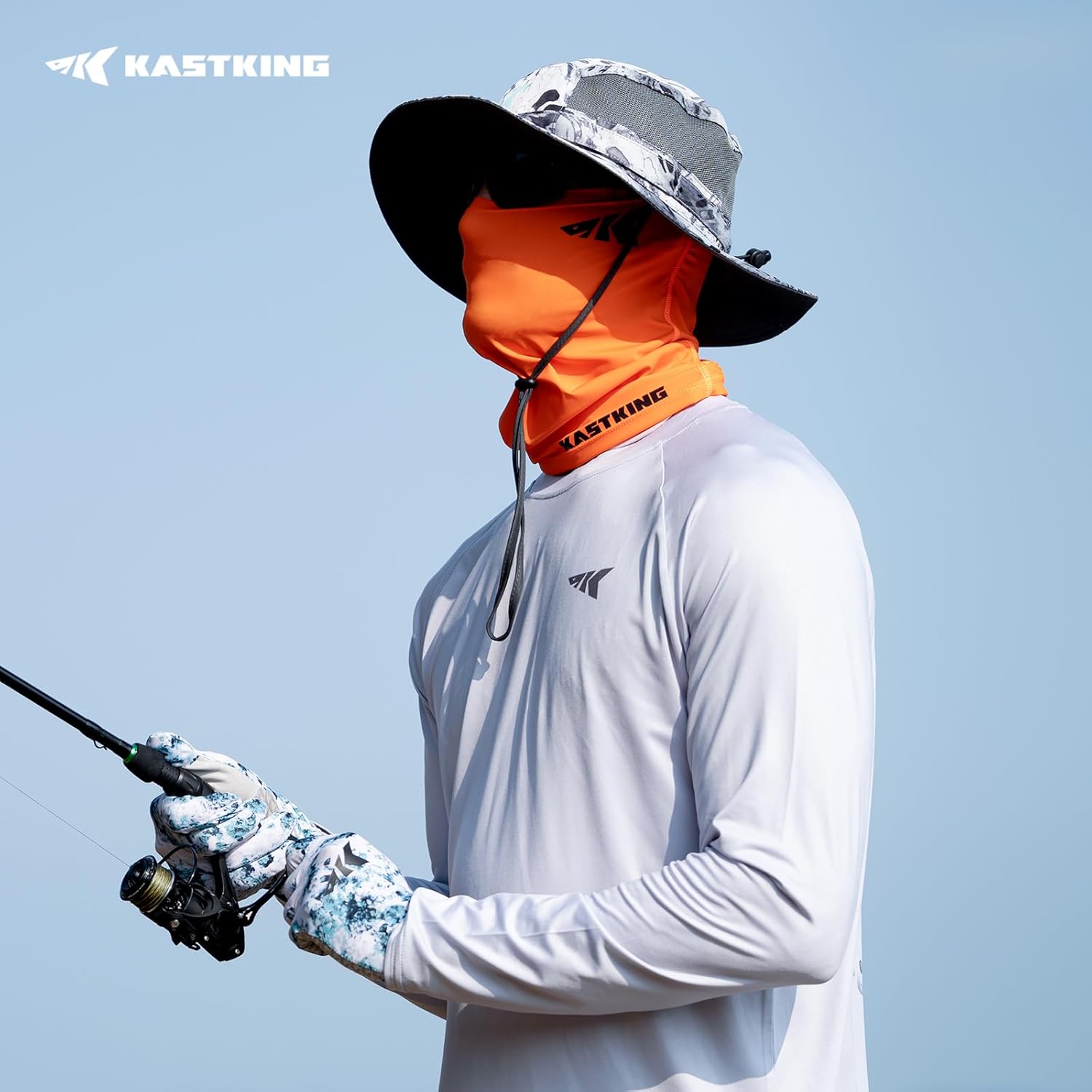 KastKing Ultimate Angler Neck Gaiter, UPF 50 Sun Mask, Sun Gaiters for Men & Women, Hydrocool Technology, Fishing, Hiking - Image 6