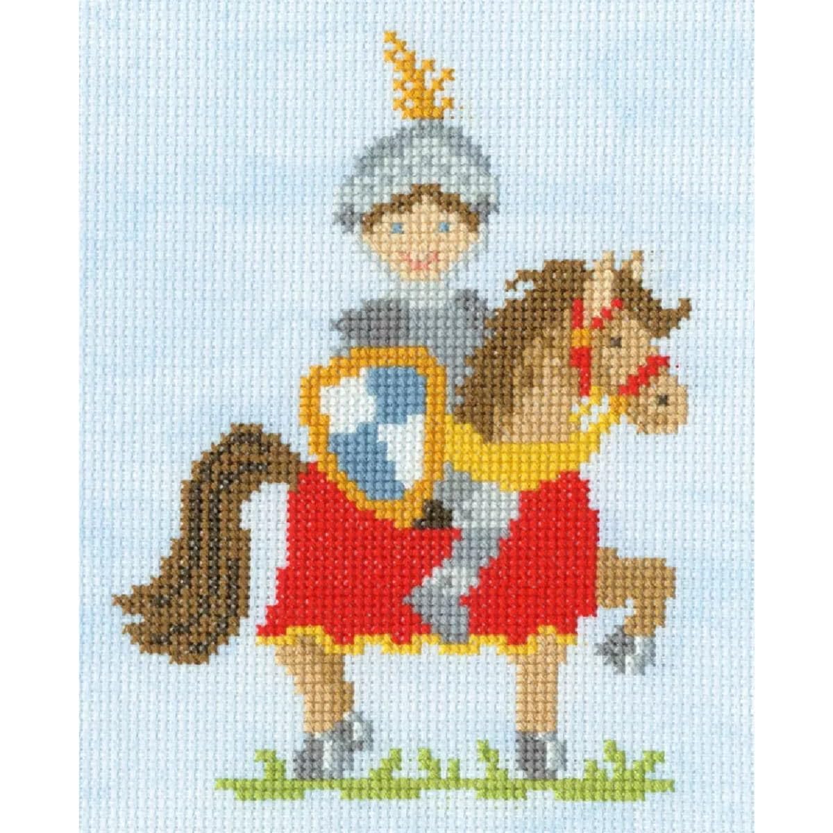 Bothy Threads Mehrfarbig Little Stitchers Counted Cross Stitch Kit - The Knight's Tale