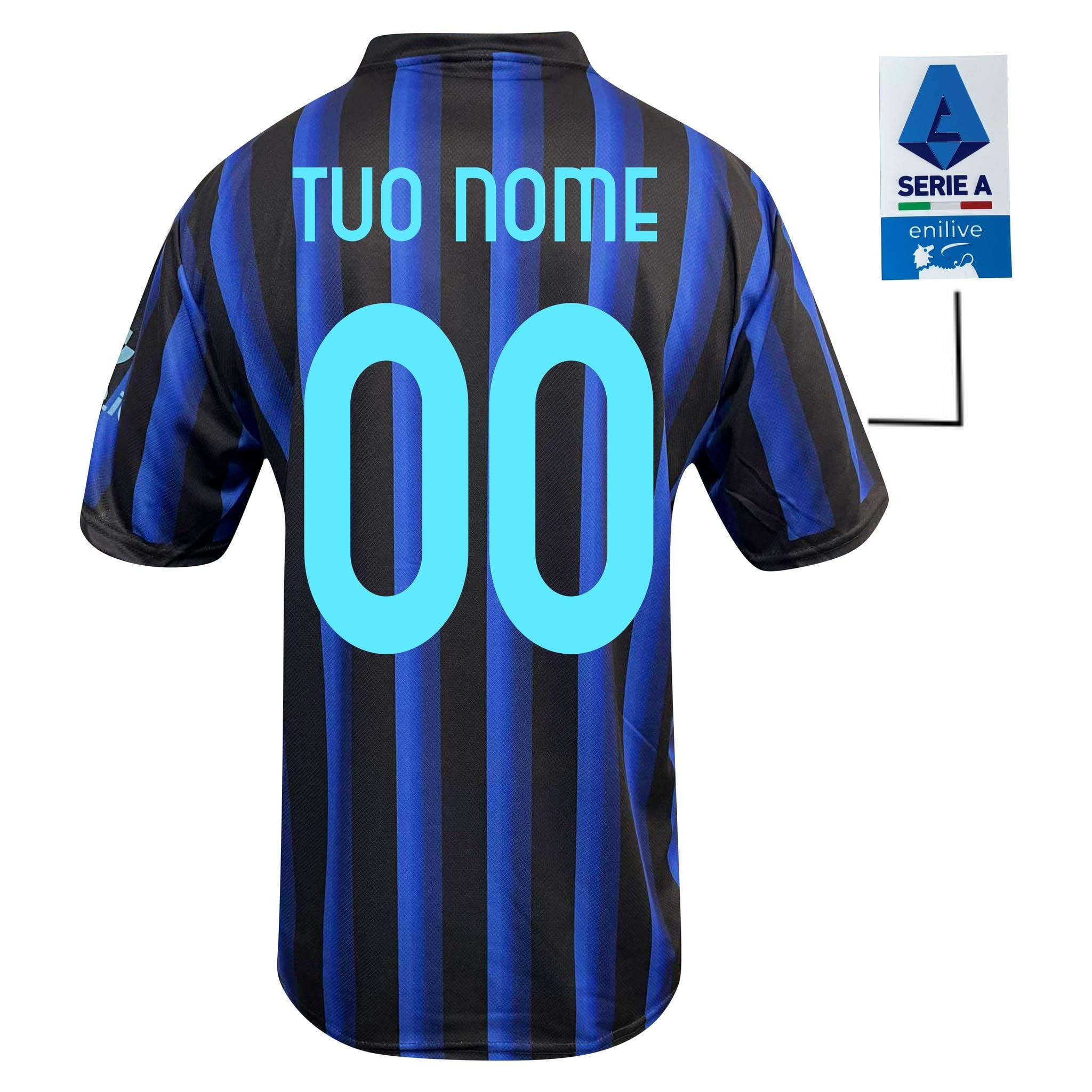 Maglia I N T E R neroblu Bambino Adulto Ufficiale Personalizzata Replica Uomo Ragazzo Autorizzata Personalizzabile CALHANOGLU BARELLA LAUTARO THURAM