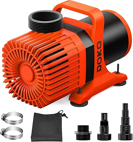 DOKO Bomba de agua sumergible, bomba de estanque de 8000 GPH con cable de alimentación de 20 pies y altura de elevación de 26 pies, bomba de agua