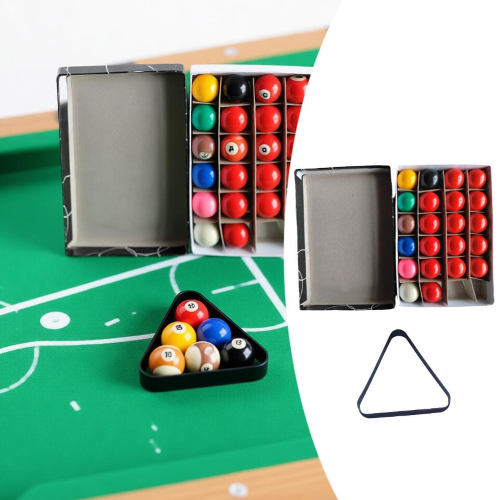 Perfk 22 Mini Boules de Billard avec Triangle 2,5 cm Ensemble Complet
