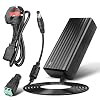 12V 5A Power Adapter Supply - LeTaoXing AC 100-240V 5060Hz to DC 60W 12 Volt 5amp LED Driver Transformers Universal Switching 12V5A UK Cord for LED Strip Light CCTV Cameras LCD Monitors