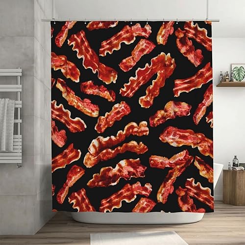 Cortinas de ducha de camión rojo con texto en inglés "Merry Christmas", árbol de Navidad, nieve, muñeco de nieve, rústico, retro, decoración de baño