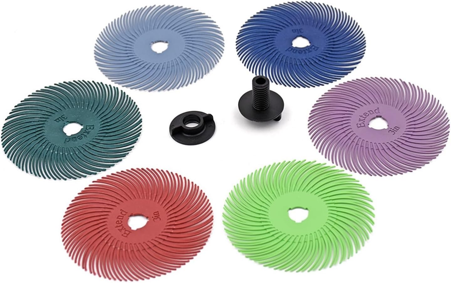 NYMFEA yaoqijie Abrasive Tools Grinding Wheels 80# Radial Bristle Brush Abrasive Discs for Crack, Jewelry Tools 10pcs for Grinder Lasting (Size : 220grit 10pcs)