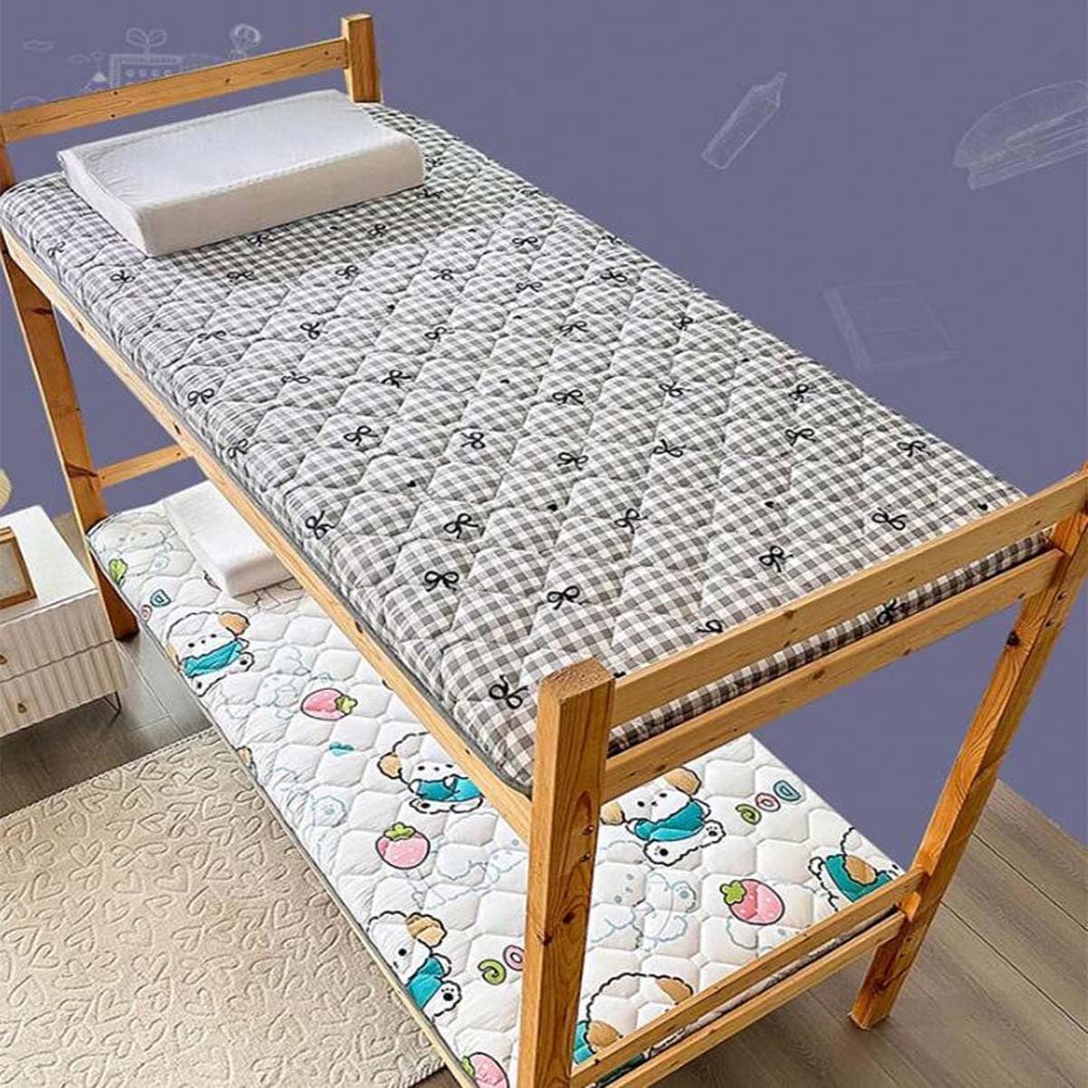 Matelas futon Portable pour dortoir Adulte, Matelas Pliable pour Camping Familial