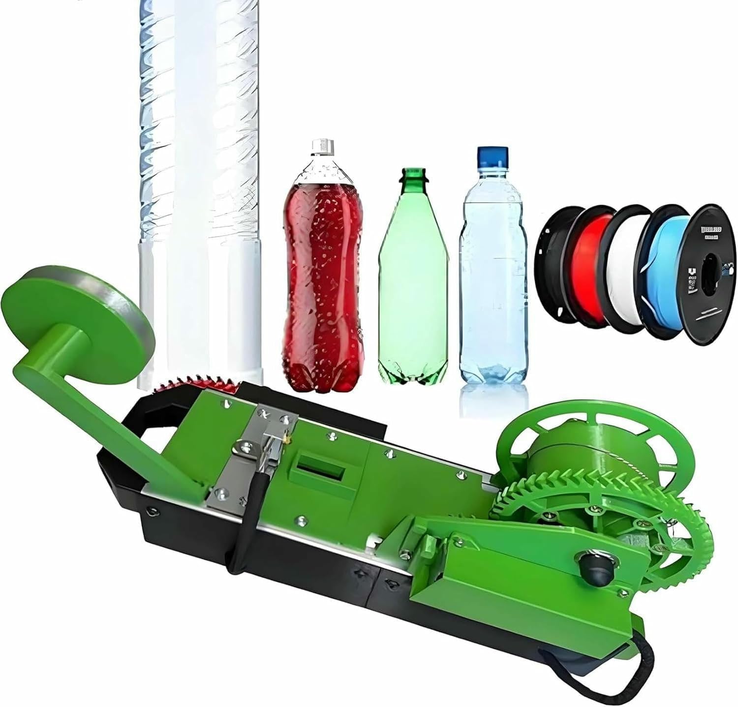 3D Filament Pultruded from Plastic Bottles, PET Bottle Recycling Machine, Filament Maker, W/Digital Display Temperature, for Families-