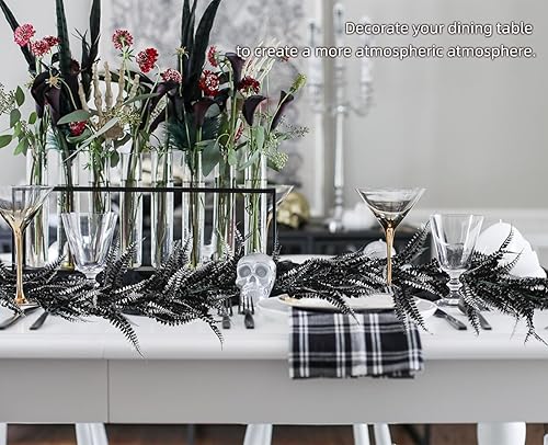 Miniatura 4 de RECUTMS Guirnalda de helechos artificiales para exteriores, 6 pies, plantas colgantes Boston, vegetación falsa, enredaderas persas, plantas