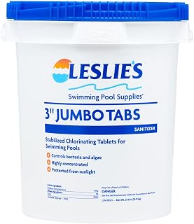 Leslie's 3 Inch Stabilized Chlorine Tablets for Sanitizing Swimming Pools - Individually Wrapped, Slow Dissolving - 90% Available Chlorine - 99% Tri-Chlor - 35 Pounds