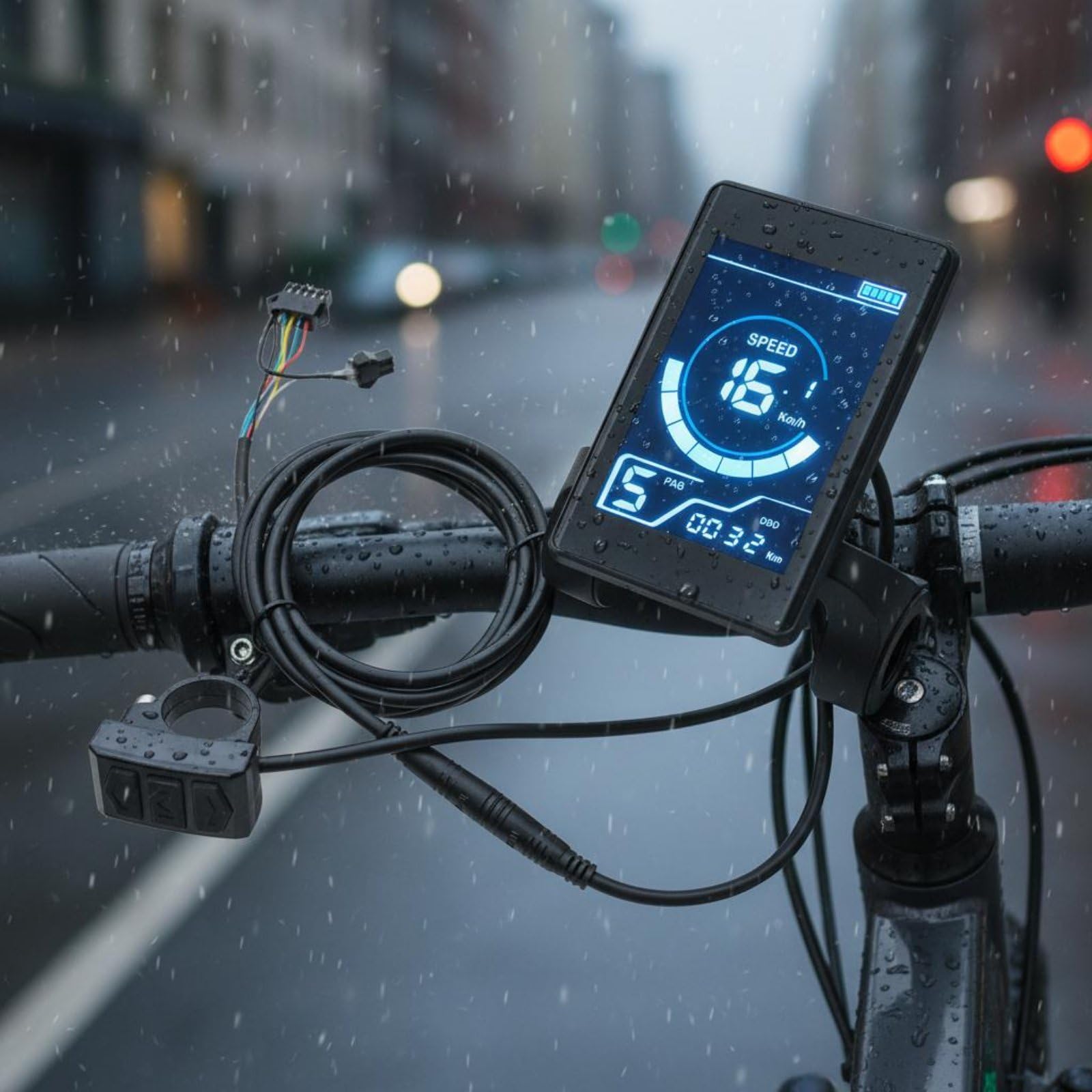 TISHITA Display Velocità Bicicletta Ciclocomputer Tachimetro Schermo Digitale Visibilità Elevata Configurazione Semplice Registrazione Velocità E Distanza Adatto a