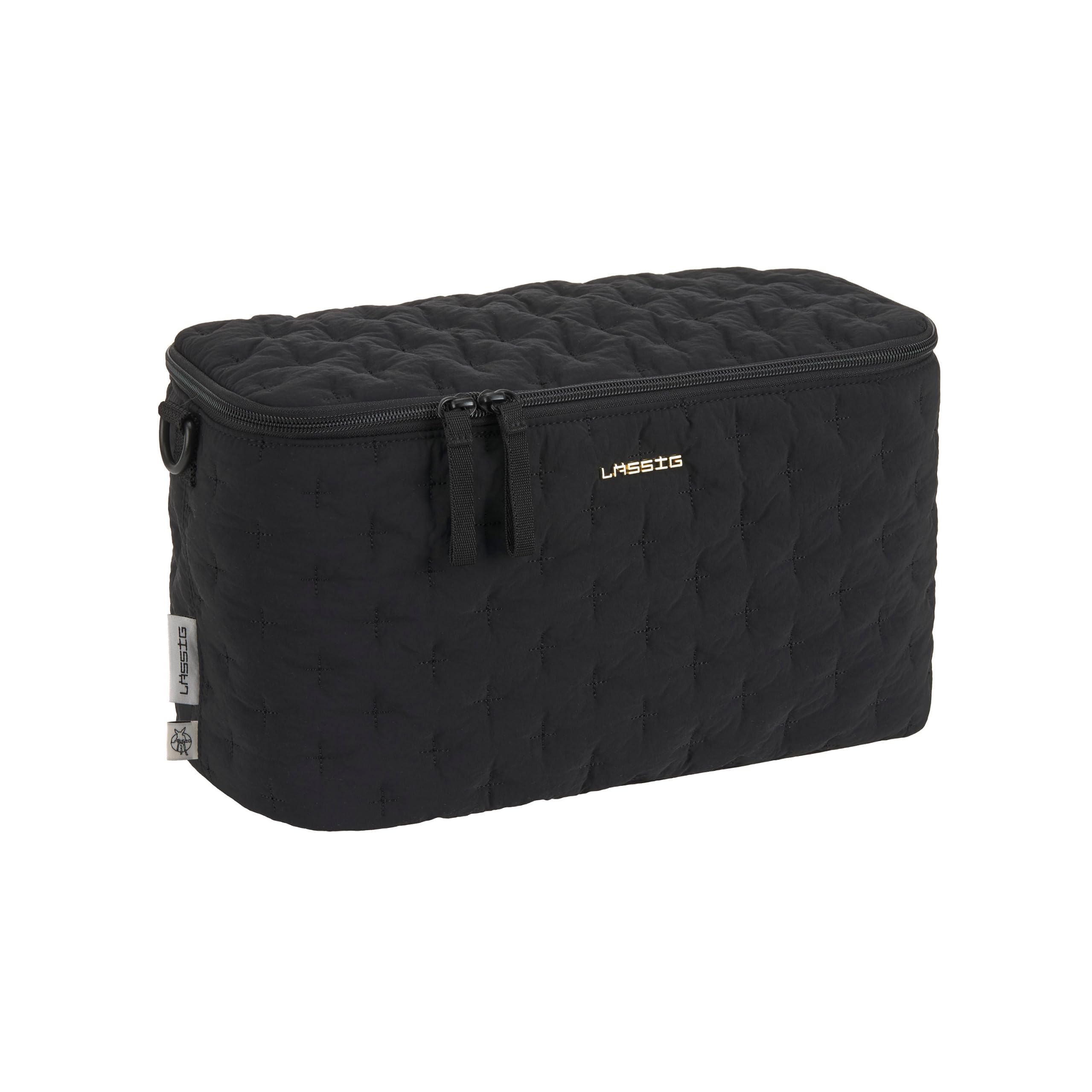 LÄSSIG Kinderwagen Buggy Organizer Enoa mit Befestigung Quilted Black | Kinderwagentasche, Buggy Organizer, Kinderwagen Organizer, Wickelorganizer