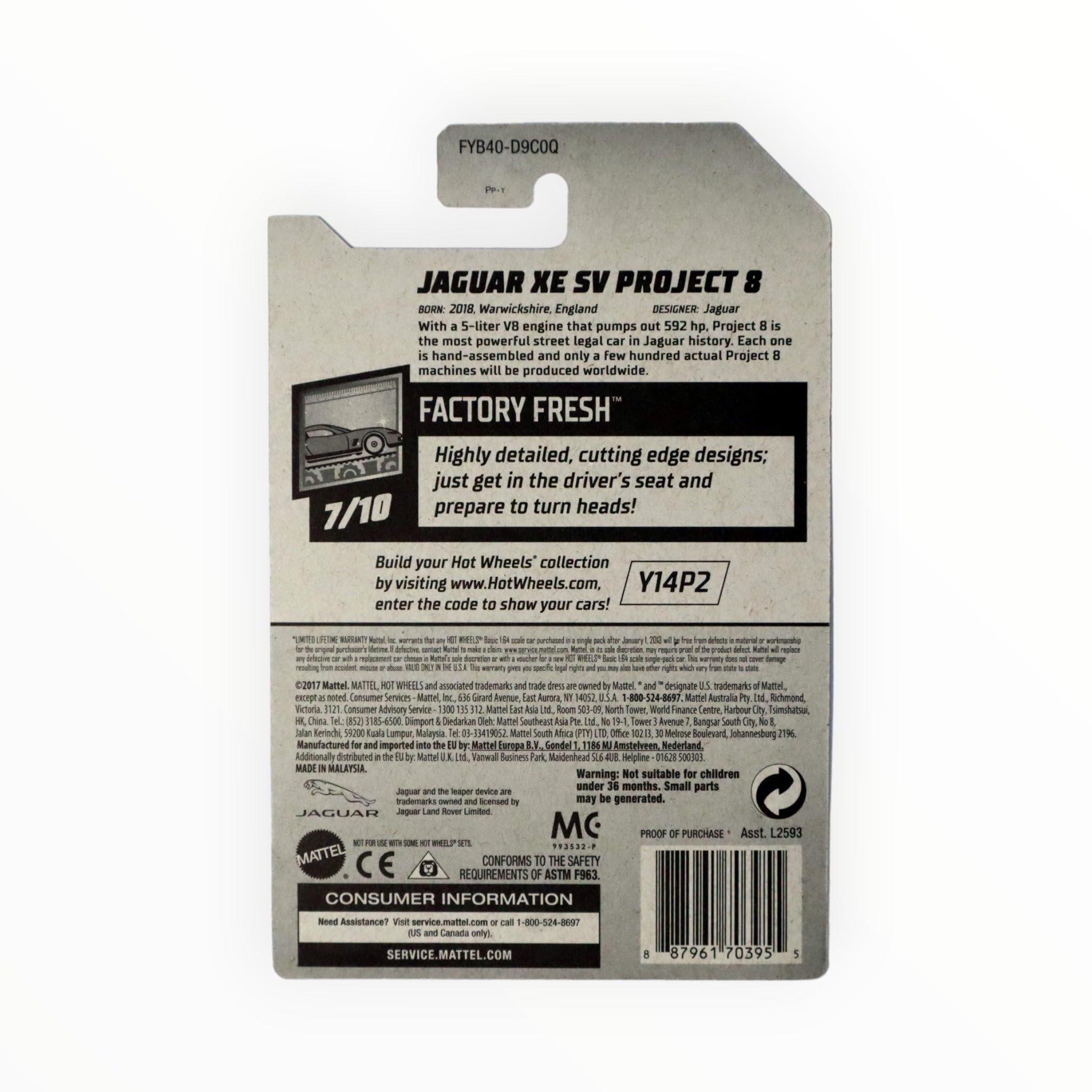 Amazon.com: Hot Wheels Jaguar XE SV Project 8, [burnt orange] 244