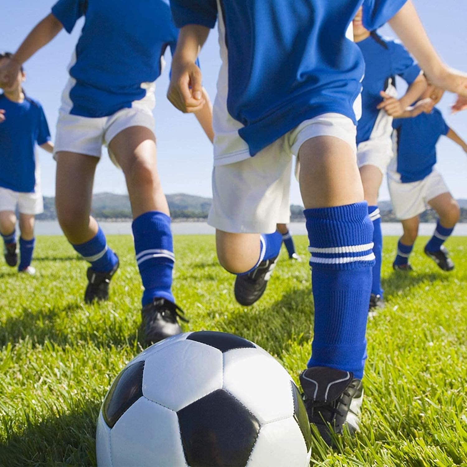 Geekism Sport Soccer Shin Guards - Shin Pads Child Calf Protective Gear, Lightweight Protective Football Equipment, for 3-15 Years Old Girls Boys Toddler Teenagers : Sports & Outdoors