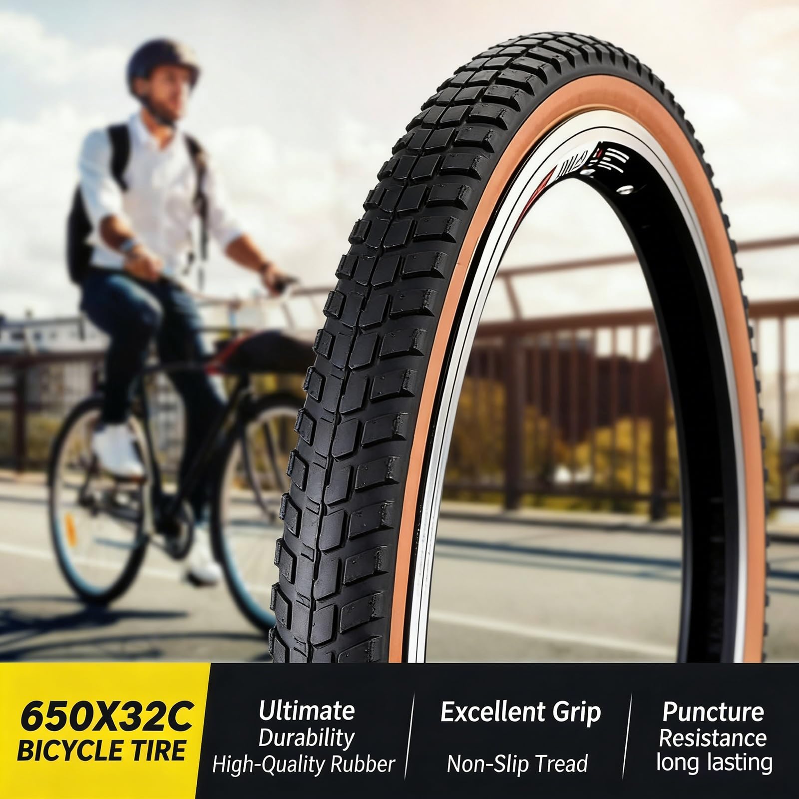 2PCS 700x32c Opona Rowerowa Odporna na Przebicia, Niska Oporność Toczna, Lekka, Gotowa na Tubeless, Idealna do Rennego, Turystycznego i Miejskiego