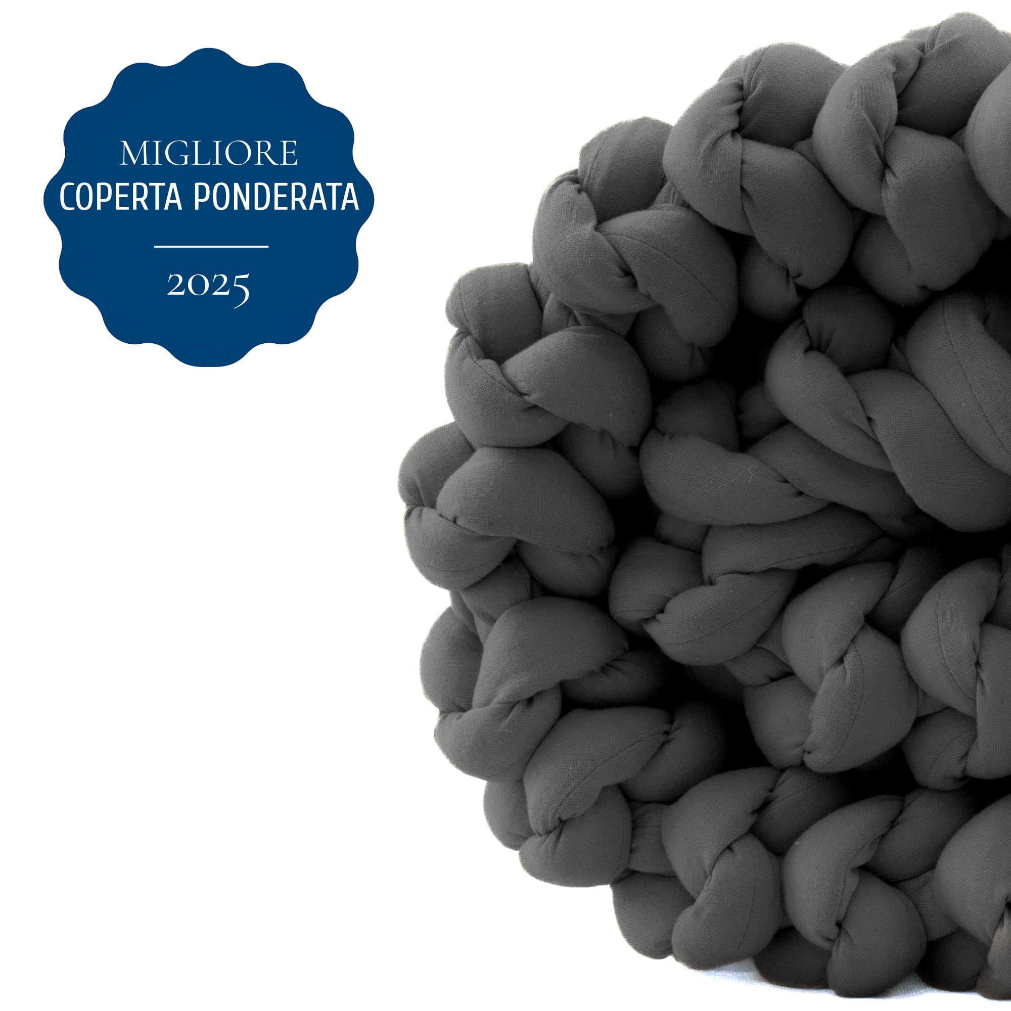 SIESTA Coperta Ponderata 7 kg – Coperta Terapeutica Antistress Singola – Coperta Pesante per Dormire Meglio – Coperta Ponderata per Adulti – Traspirante & Rilassante