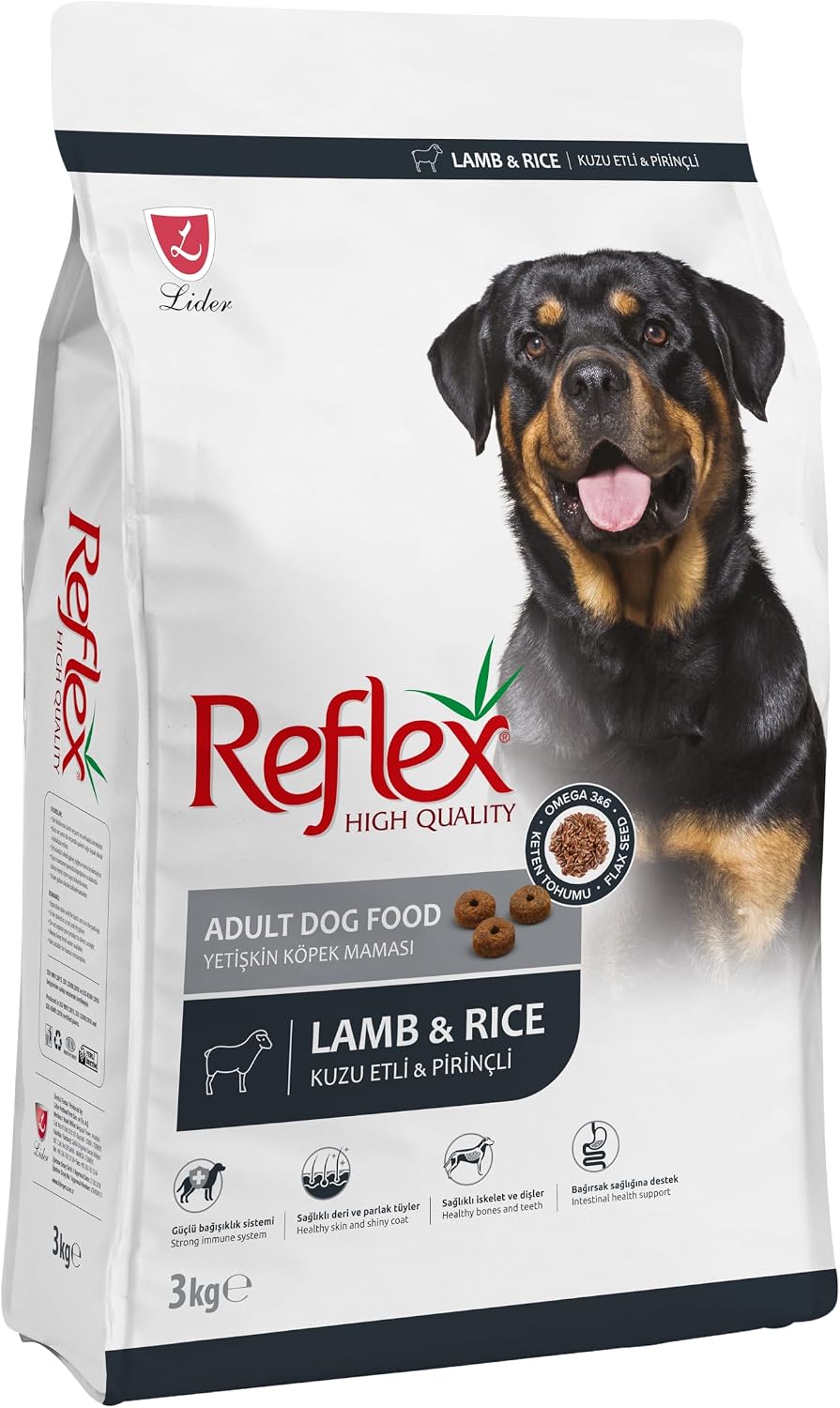 Reflex Kuzu Etli & Pirinçli Yetişkin Köpek Maması 3 KG