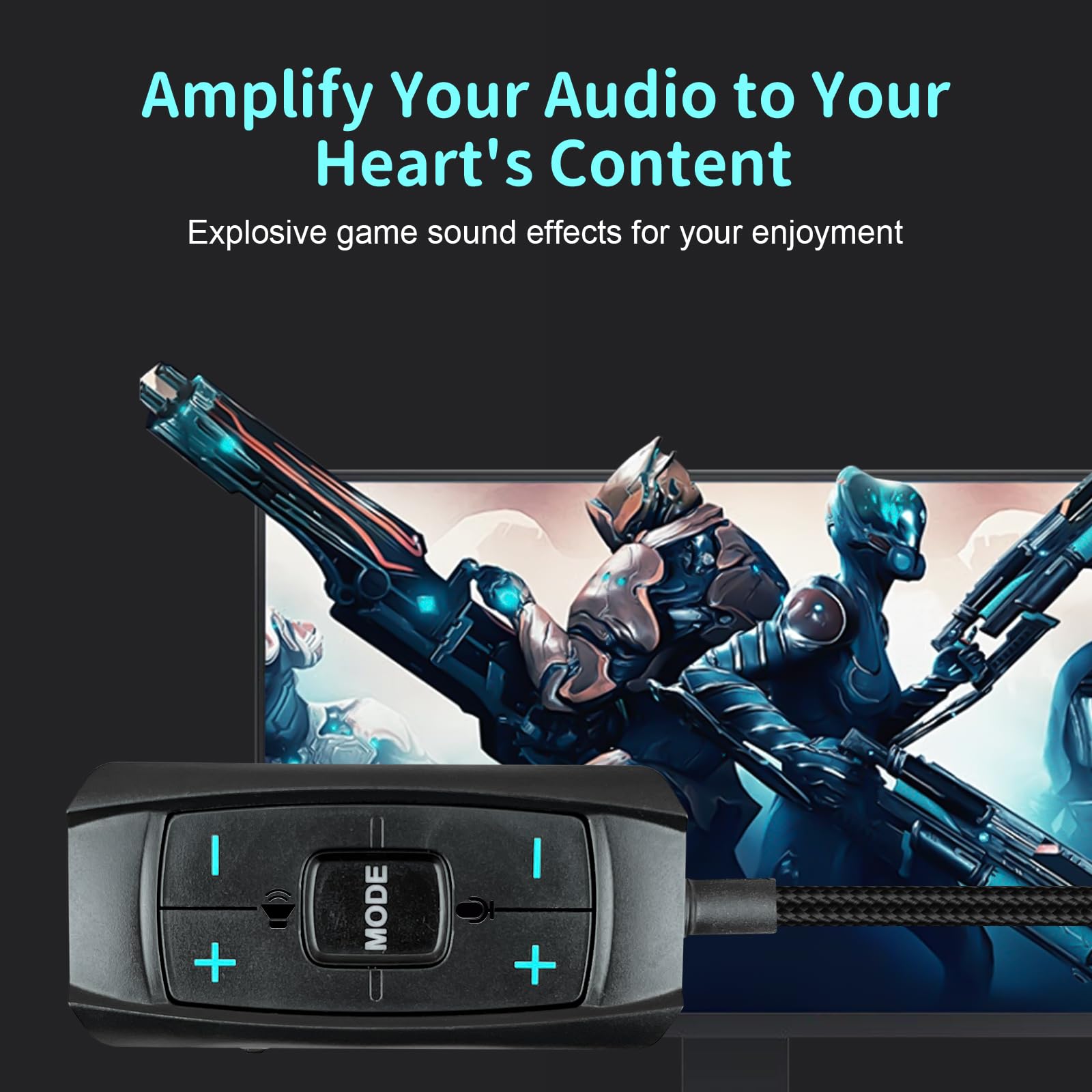 USB-Soundkarte, virtueller 7.1-Surround-Sound, USB auf 3,5-mm-Klinkenstecker, Audio-Adapterkabel, externe Soundkarte für PC, PS4, PS5, Mac, Headset und mehr