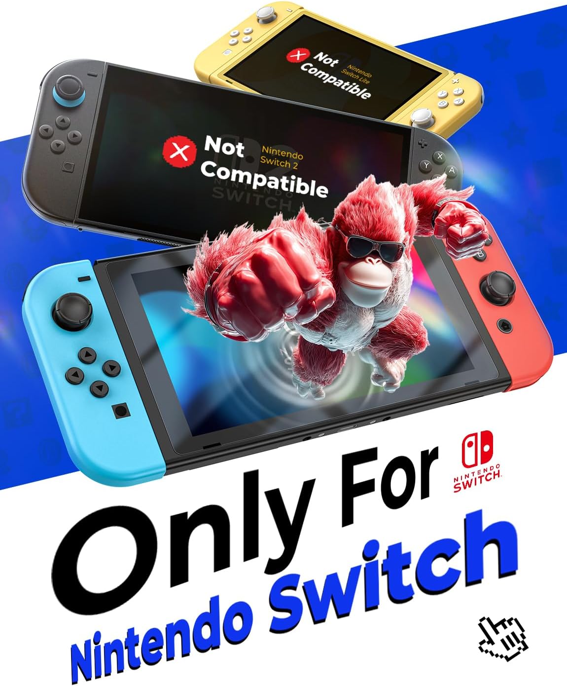 MAGIC JOHN 2-Pack Screen Protector for Nintendo Switch (2017, 6.2") Eye Protection, Blue Light Blocking, HD Clear, Automatic Dust Removal, 9H Tempered Glass for Nintendo Switch - Image 6