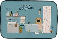 Vista 538 de Caroline's Treasures CK7824DDM - Tapete absorbente para secado de platos con diseño de bulldog inglés, rojo y blanco, para encimera de cocina, 14 x