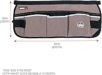 Vista 8 de Ergodyne Arsenal 5706 Canvas Waist Tool Apron with 13 Pockets, Gray