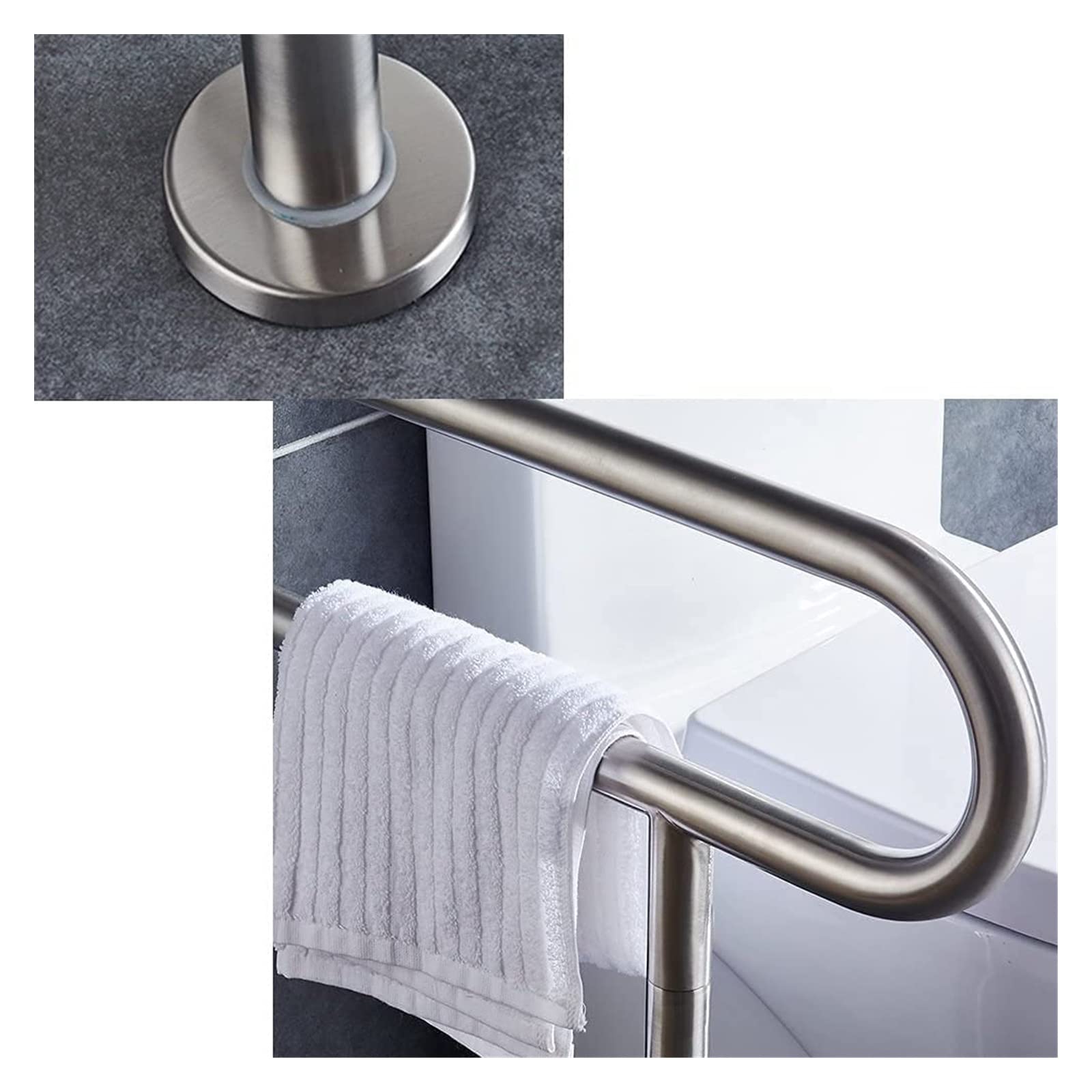 Wannengriff U-förmiger Boden-Sicherheitshandlauf for die Toilette, Edelstahl 304, Haltegriff vom Typ U, rutschfeste Haltegriffe, Stützschiene, gerader Handlauf
