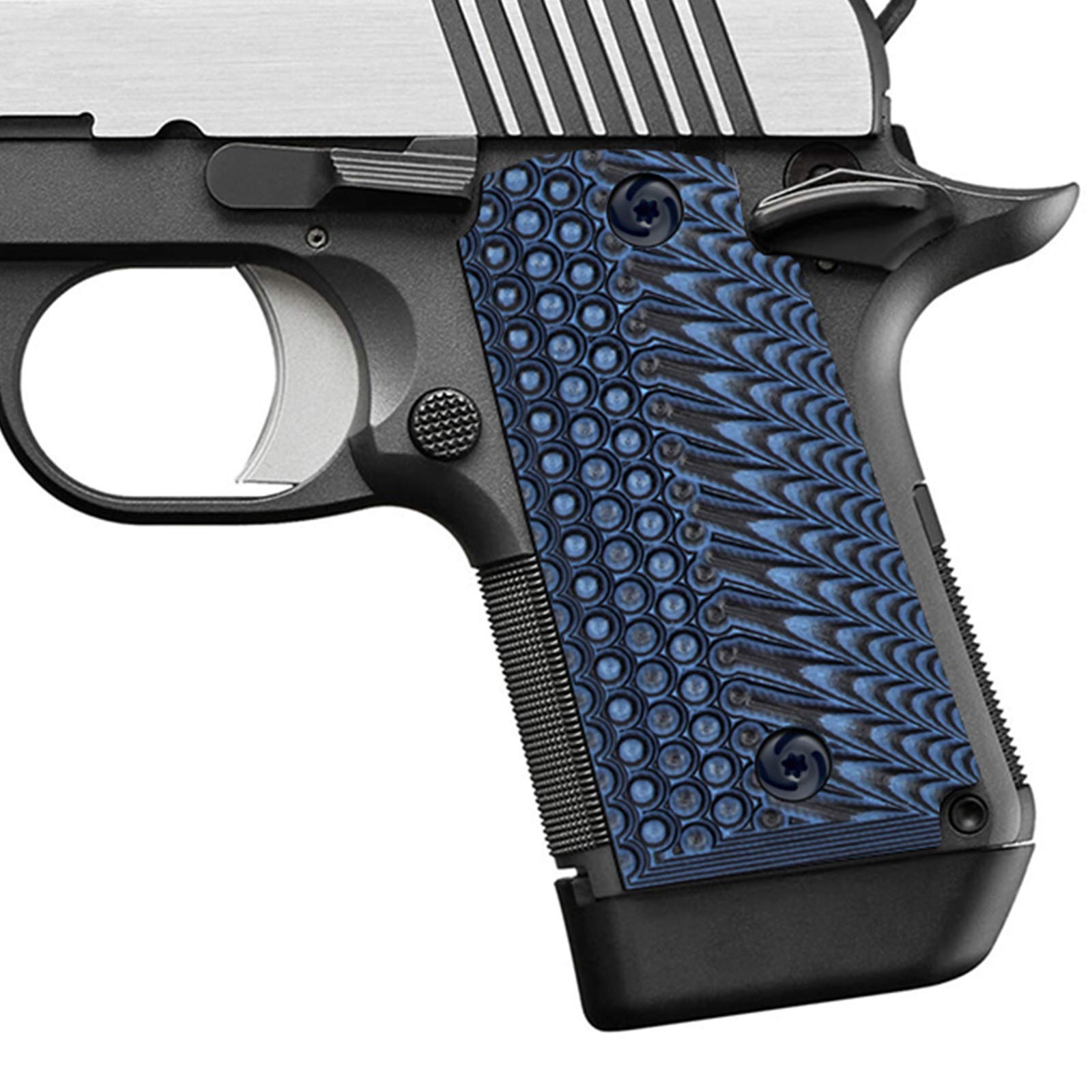 Guuun Kimb Micro Carry 9 9mm Grips G10 Grips, OPS Tactical Texture, Blue