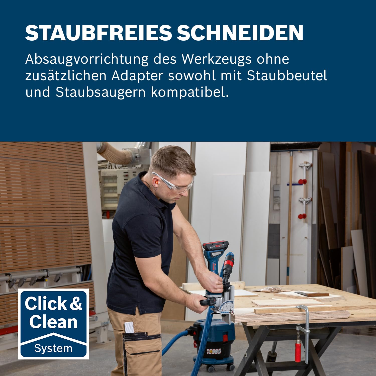 Bosch Professional 18V System Akku-Flachdübelfräse GFF 18V-22 (inkl. Scheibenfräser Ø 105 mm, Staubbeutel, Anklippscheibe, Zweilochmutterndreher, Einlage, L-BOXX, ohne Akku/Ladegerät)
