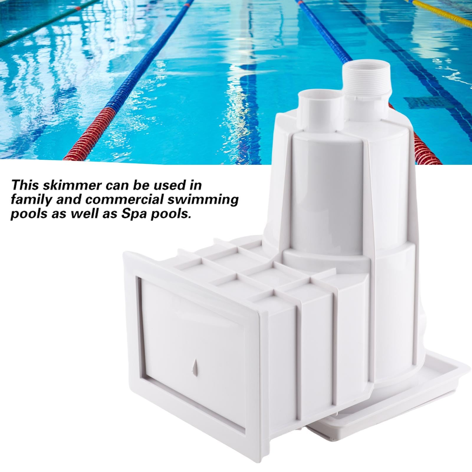 Cesta para Skimmer de Piscina Limpiador de Piscinas de plástico de Primera Calidad Herramienta de Skimmer Duradera de Gran Capacidad para Piscinas Familiares y comerciales