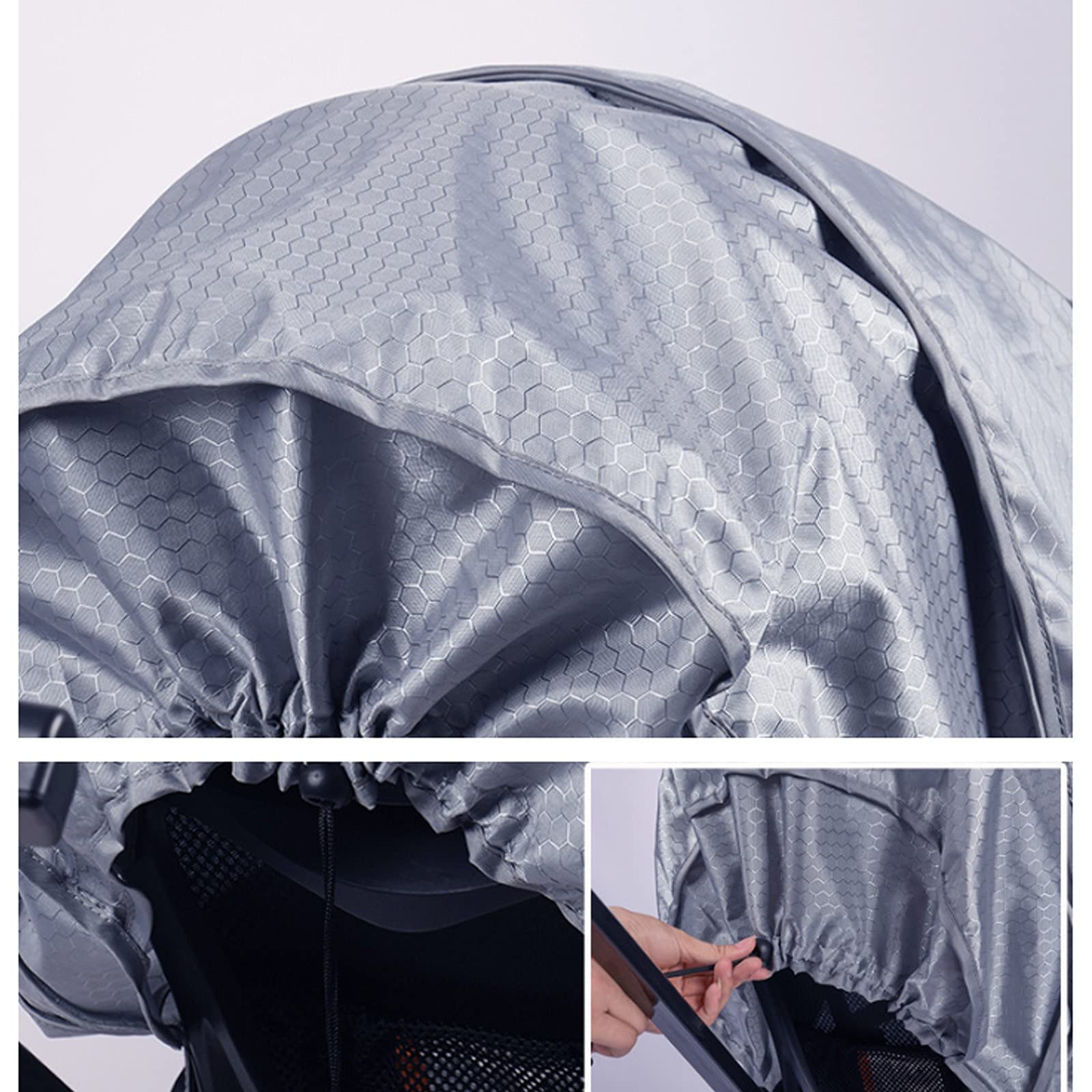 Housse de Pluie Universelle pour Poussette, Imperméable Durable et Respirant pour Poussette, Coupe-Vent et Anti-Neige, Garde Au Chaud