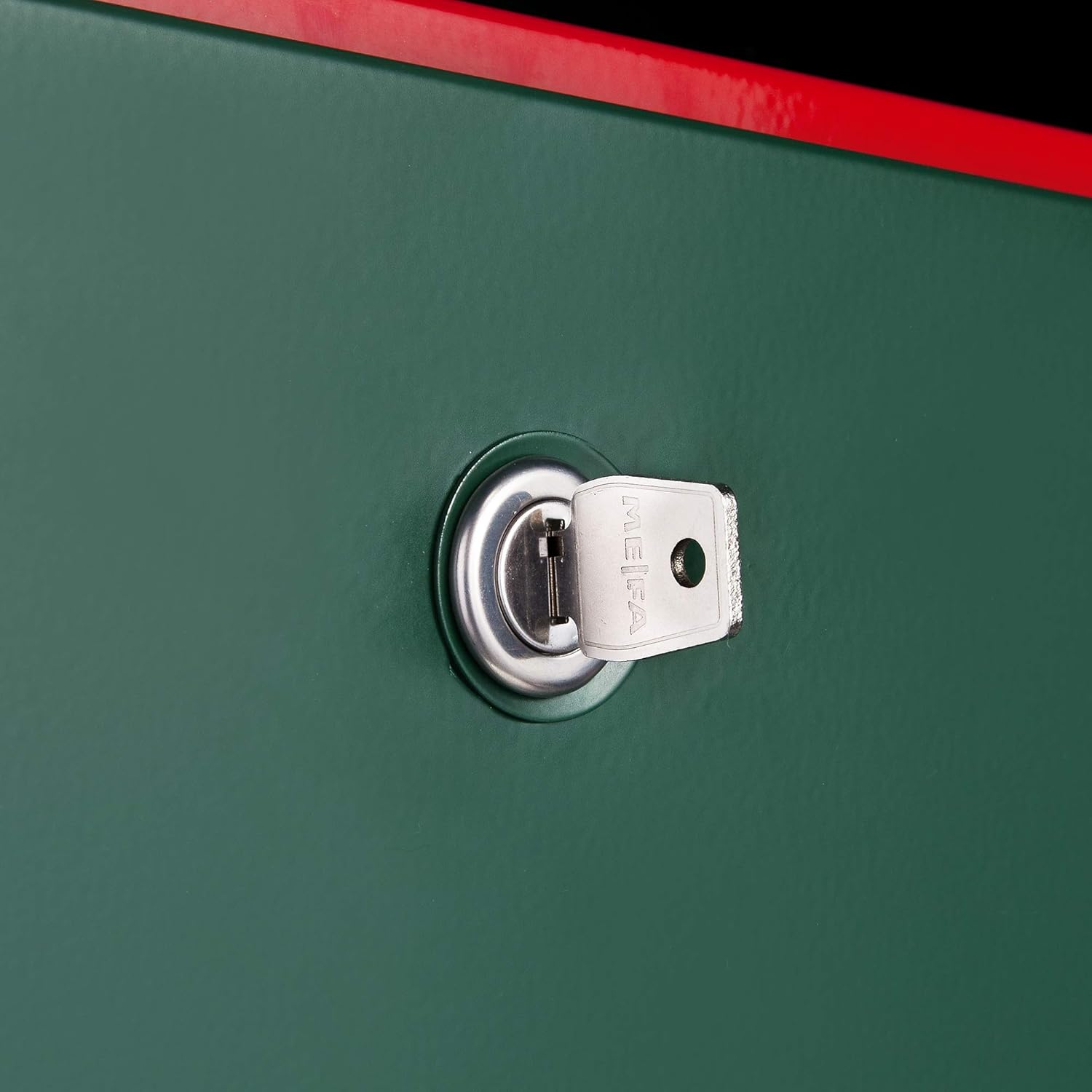 MEFA 113323DE Letter Box with Name Plate, Moss Green, Post Box with Security Lock, Size 312 x 430 x 178 mm