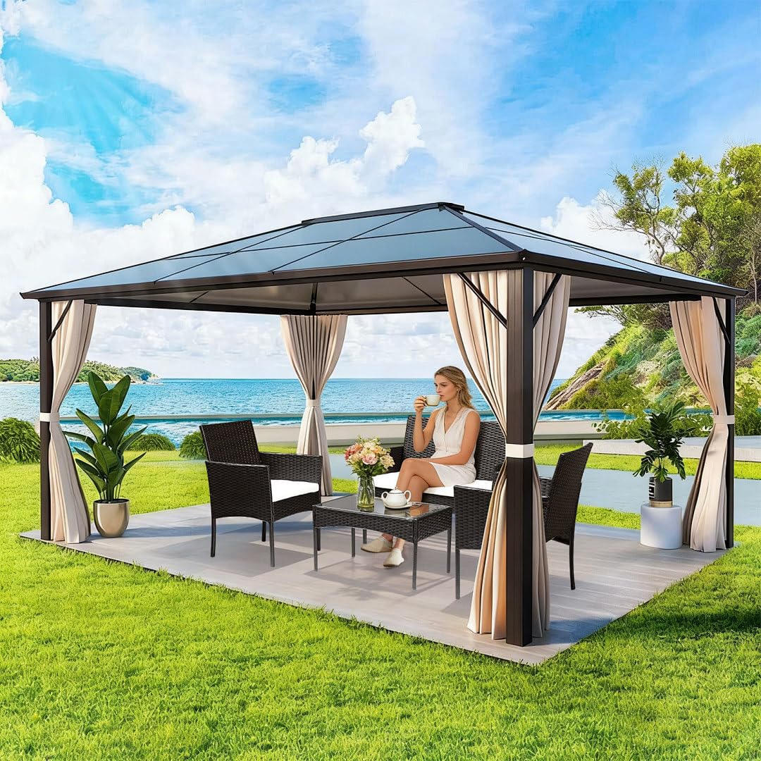 gruppo di sedute in polyrattan di mobili da giardino 7 pezzi, mobili da terrazza per 4 persone, incl. cuscini e tavolo, per giardino patio esterno, marrone