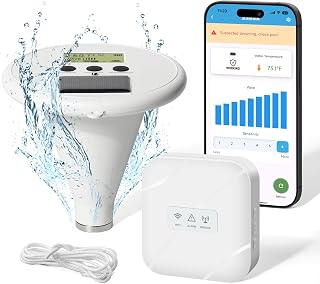 WiFi Pool Alarm, Zuomeng Solar Wave Pool Alarm with High Sensitivity, Smart App Control, Dual Alarming via Device & App, Offering Extra Protection for Your Kids and Pets