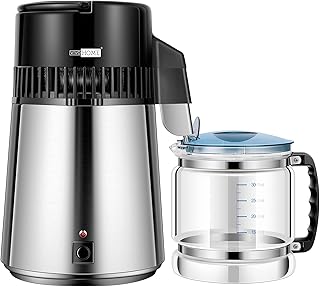 VIVOHOME 4L Brushed 304 Stainless Steel Water Distiller Countertop Distilled Water Machine with an Extra Smart Switch Puri...