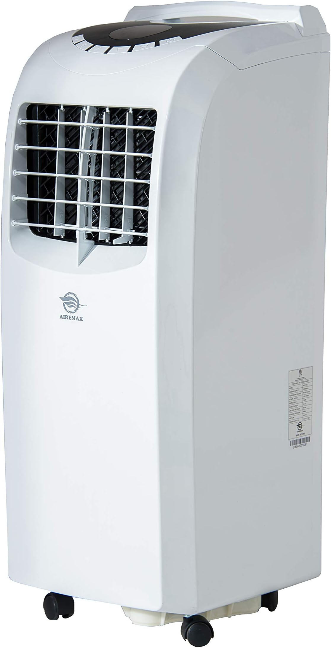 Portable Air Conditioner with Remote Control | AC for Rooms up to 400 Sq.Ft. | 24H Timer | Auto Restart | Wheels | LED Display | Dehumidifer | White | APA112C