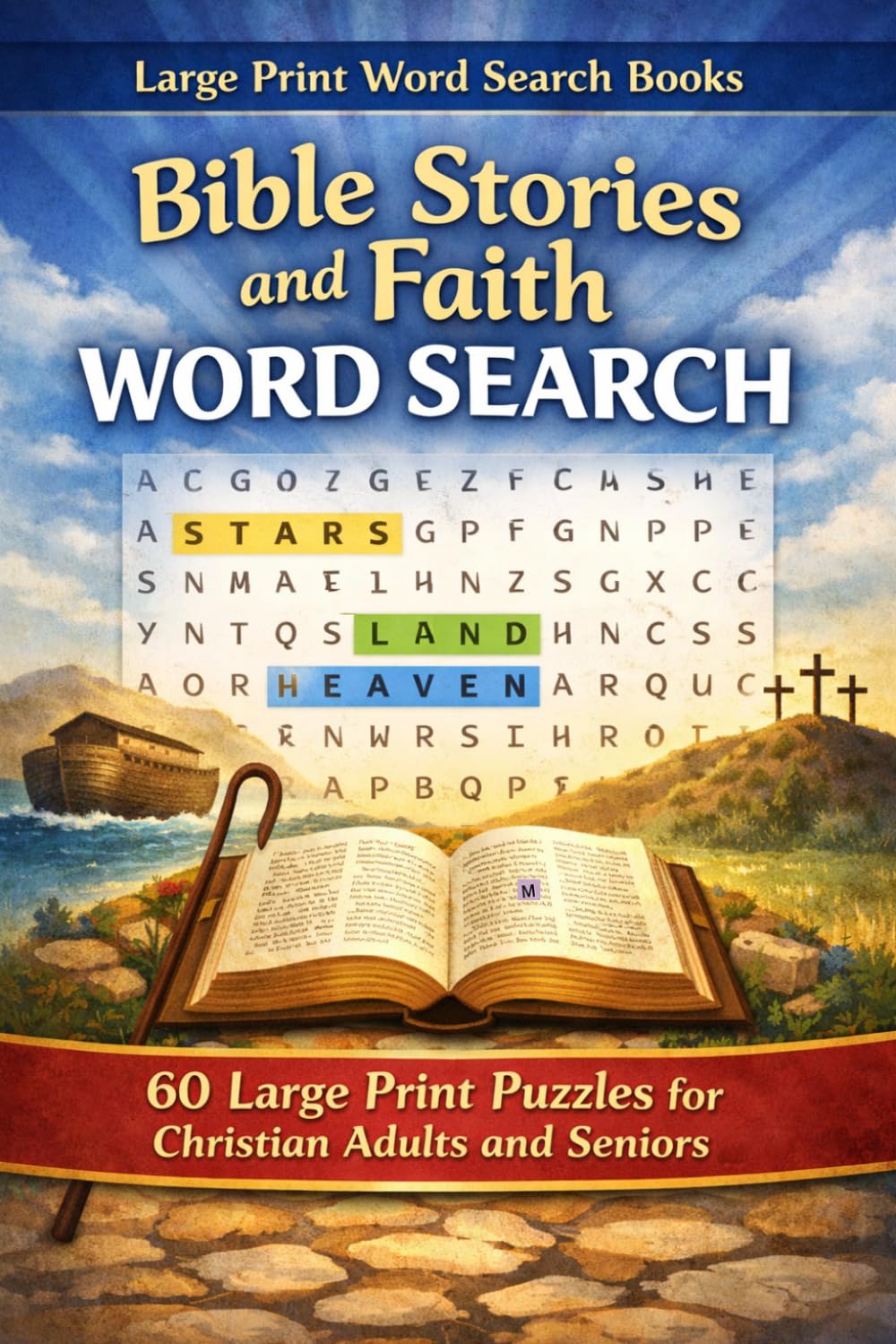 Bible Stories and Faith Word Search: 60 Large Print Puzzles for Christian Adults and Seniors