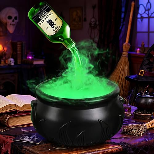 Glow in The Dark Halloween Cauldron with Mist Maker, Floating