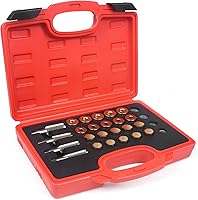Vista 9 de Kit de reparación de roscas para tapón de drenaje de aceite M13 x 1.25 mm, herramienta de roscado de tornillos de cárter de aceite, kit