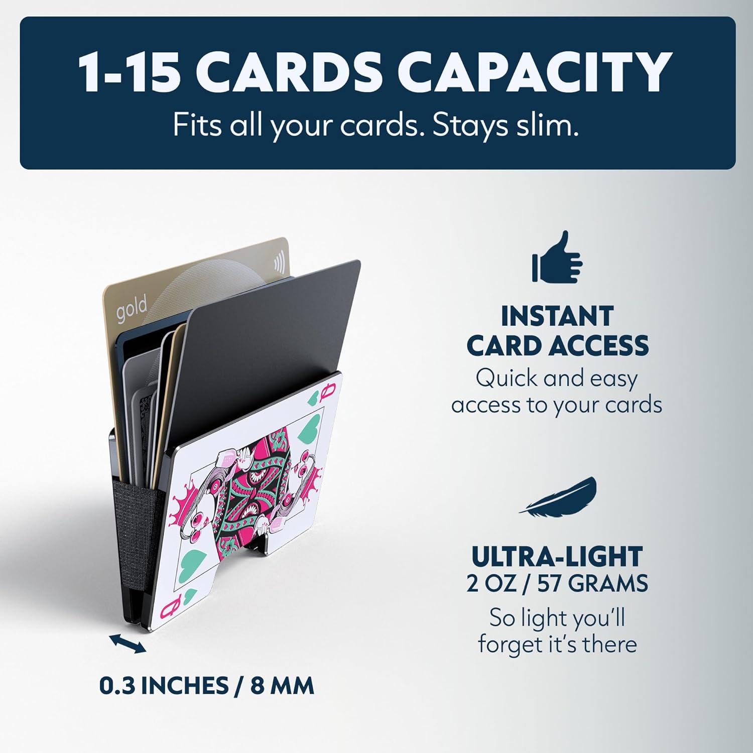 Printed Aluminum Wallet for Men - Slim Money Clip & Card Holder with Printed Finish. Enhanced RFID Blocking, Compact, Unique & Minimalist Wallets - Image 3