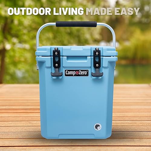 Miniatura 4 de CAMP-ZERO Enfriador duro portátil de 16 litros y 16.9 cuartos de galón con divisor, perfecto para bebidas, botellas de vino, almuerzo, playa