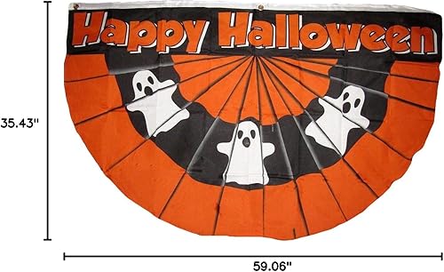 Miniatura 4 de Trade Winds Bandera de 3 x 5 pulgadas, diseño de fantasmas de fantasmas y fantasmas de 3 x 5 pies, ojales prémium resistentes a la decoloración