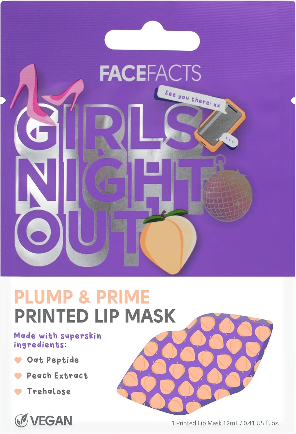 Face Facts Girls Night Out Printed Lip Mask