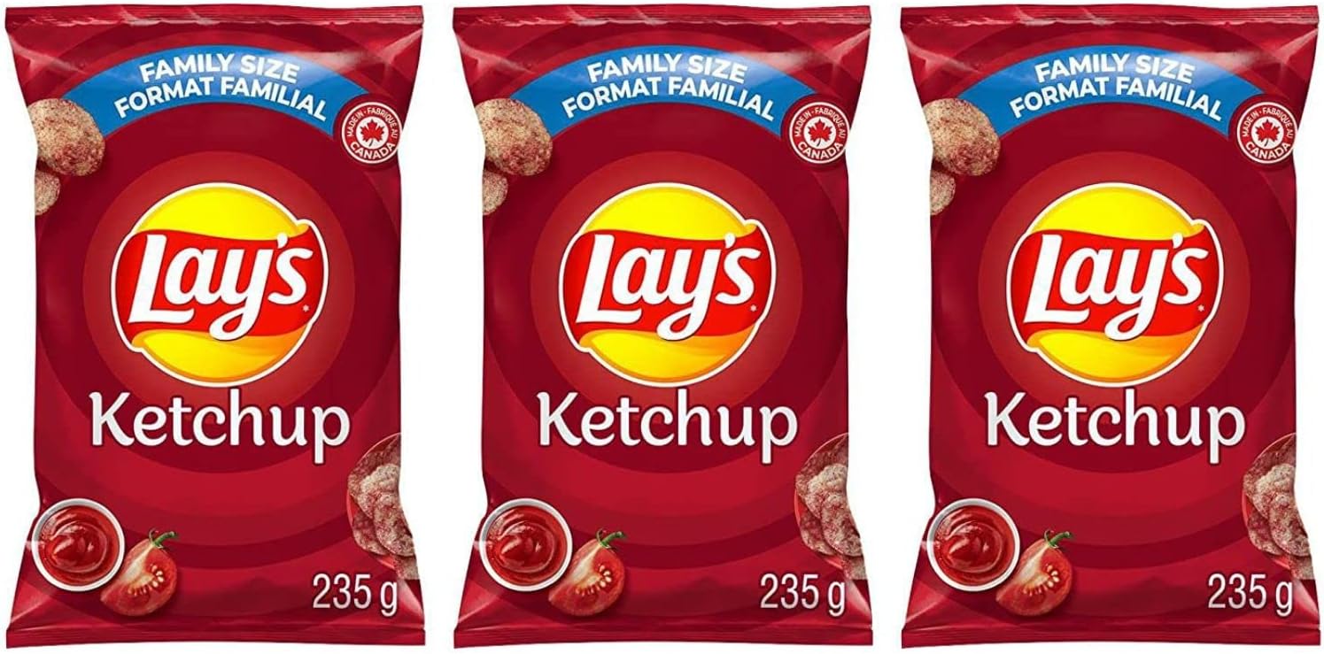 Lay's Ketchup Flavoured Potato Chips Family Bag; Canadian